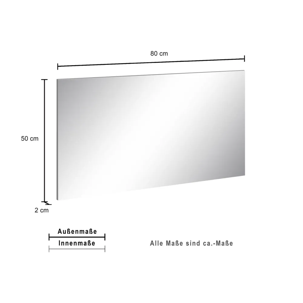 Specchiera 80x50 Bianco Laccato Dettaglio Cemento Bronx - Web 2