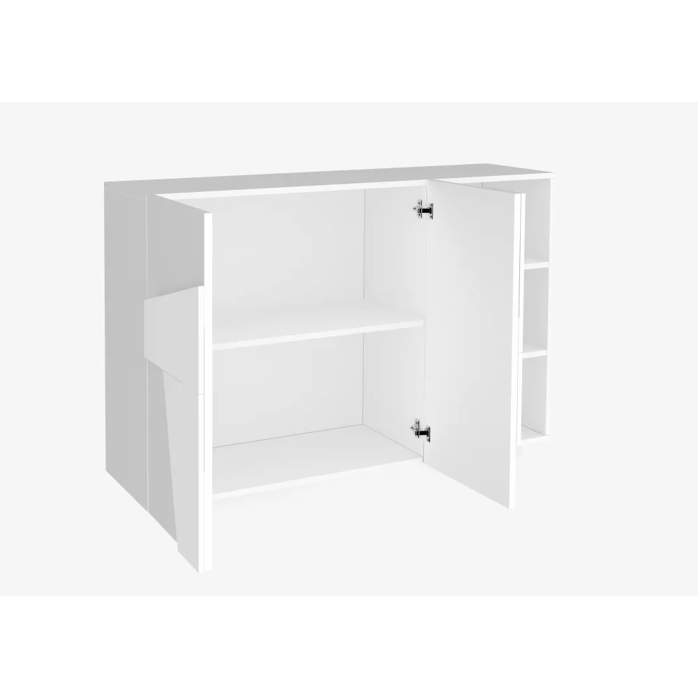 Madia 160x40x80 Bianco Laccato Lucido 2 Ante Battenti - Web
