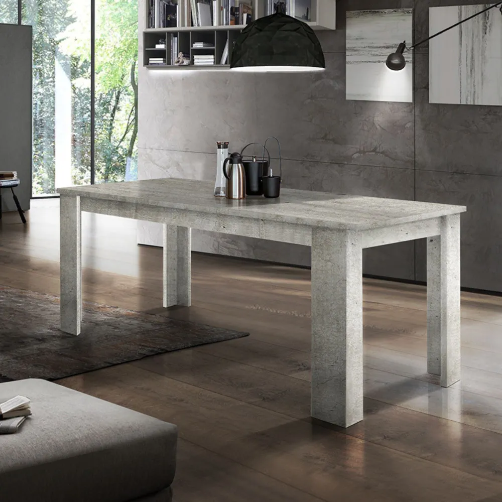 Tavolo 140-190 cm Bianco Laccato Allungabile Moderno - Ancona