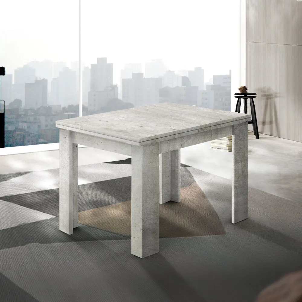 Tavolo 90-180 cm Bianco Laccato Allungabile Moderno - Ancona