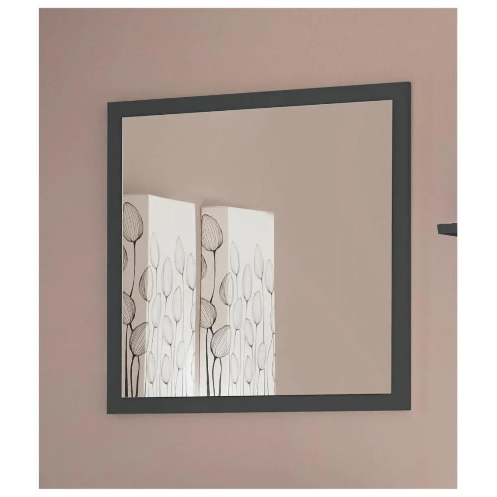 Specchiera 60x60 Bianco Lucido Design Elegante per Ingresso e Zona Living - Harry