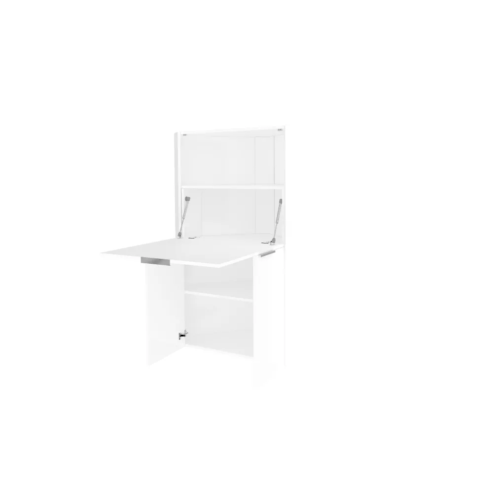 Scrivania 70x57x140 cm Bianco Richiudibile Angolare Salvaspazio - Mary