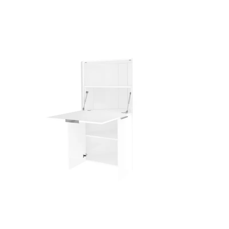 Scrivania 70x57x140 cm Bianco Richiudibile Angolare Salvaspazio - Mary