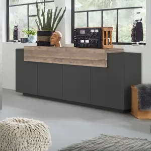 Credenza 200 cm Bianco Design Moderno Sala da Pranzo - Band
