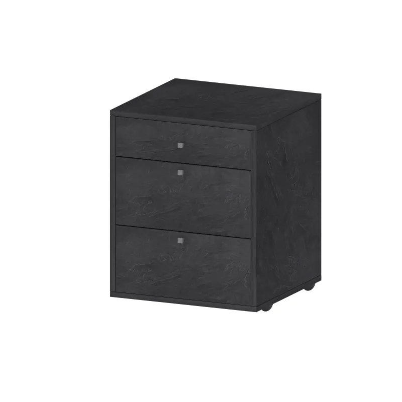 Cassettiera 60x40x75 Bianco Lucido Ruote Versatili per Studio e Lavoro - Rose