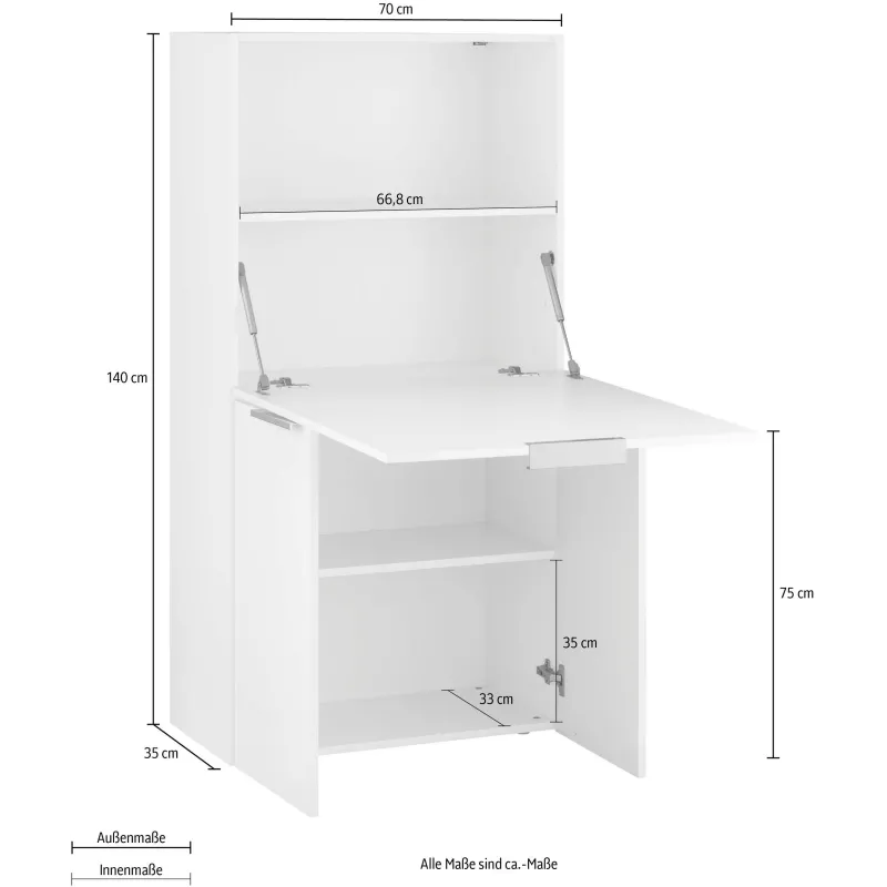 Scrivania angolare 150x60x75 bianco laccato con sopralzo per ufficio moderno - Rose