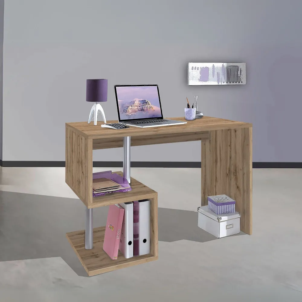 Scrivania Ufficio L.100xP.50xH.77.5 cm Wotan con Design Moderno ed Elegante - Zeta