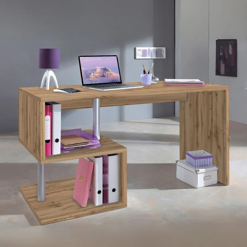 Scrivania Ufficio 140x60x77.5 cm Wotan con Design Moderno e Funzionale - Zeta