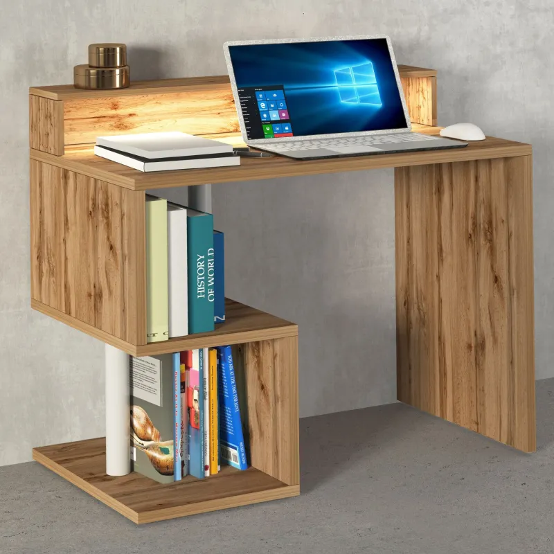 Scrivania Ufficio L.100xP.50xH.92.5 cm Wotan con Design Elegante e Funzionale - Zeta