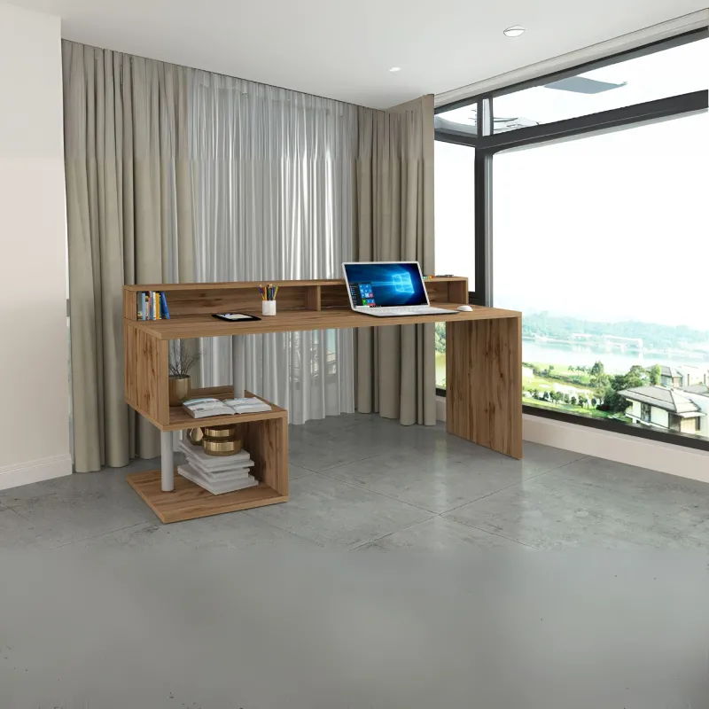 Scrivania Ufficio L.180xP.60xH.92.5 cm Wotan con Design Elegante e Funzionale - Zeta
