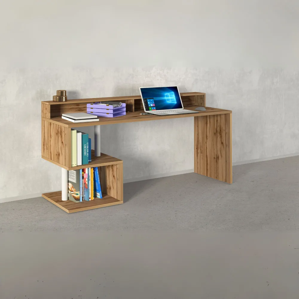 Scrivania Ufficio L.180xP.60xH.92.5 cm Wotan con Design Elegante e Funzionale - Zeta