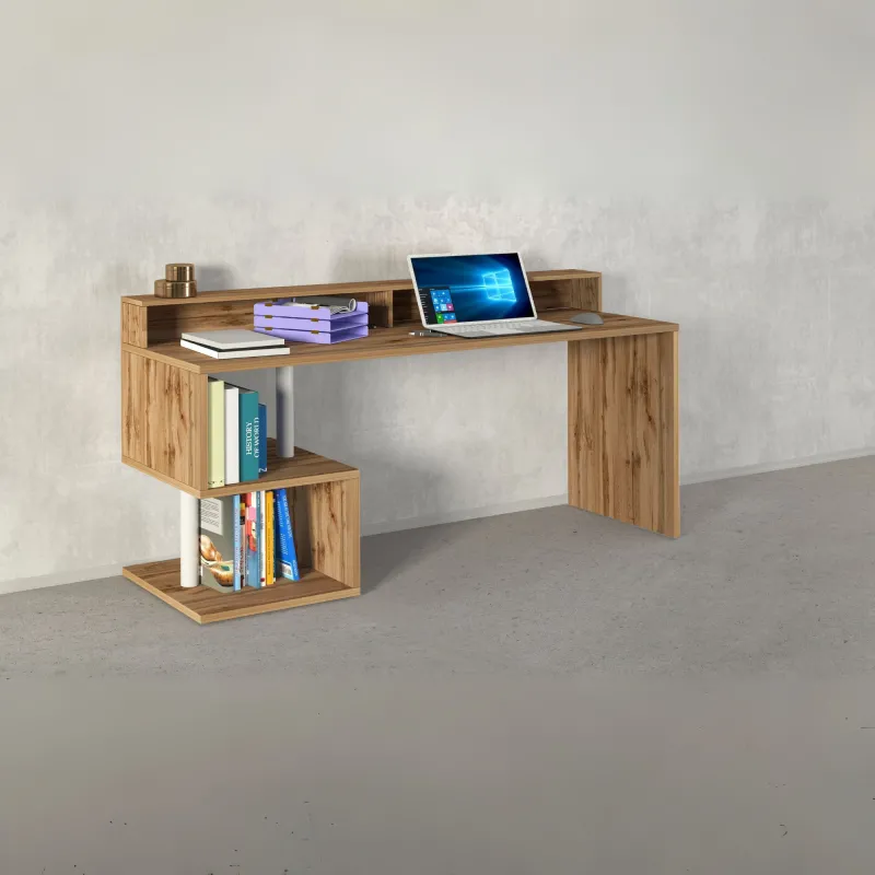 Scrivania Ufficio L.180xP.60xH.92.5 cm Wotan con Design Elegante e Funzionale - Zeta