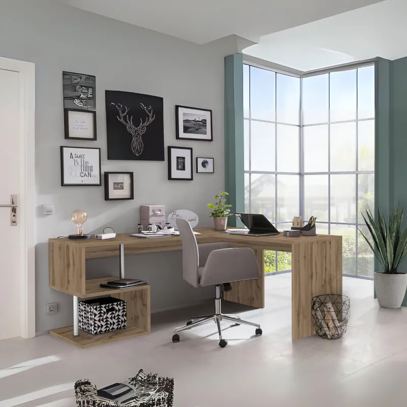 Scrivania Ufficio 160x60x77.5 cm Wotan con Design Moderno e Funzionale - Zeta