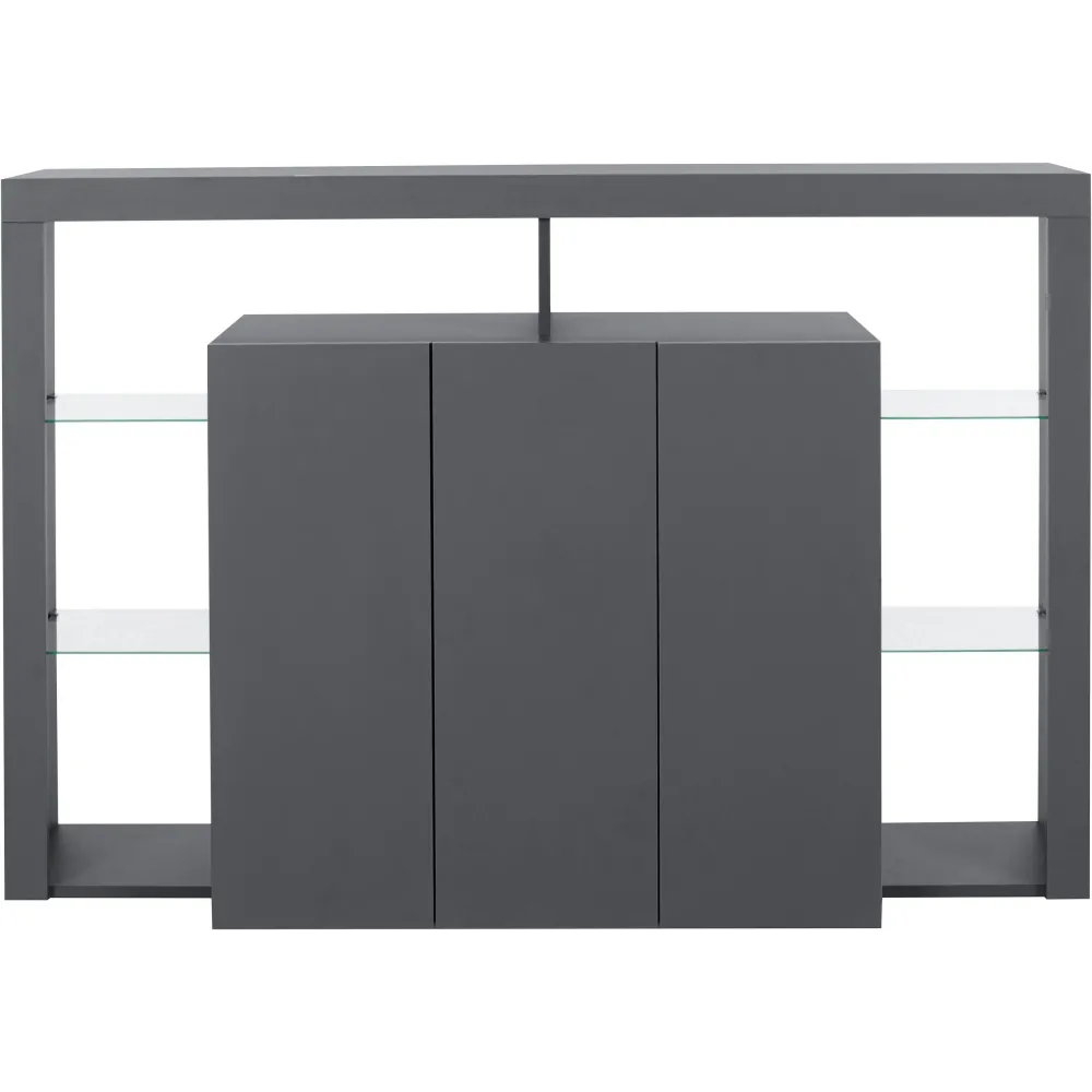 Credenza Madia Antracite Opaco L.150xP.40xH.100 cm con Design Moderno per Zona Giorno - Dimora