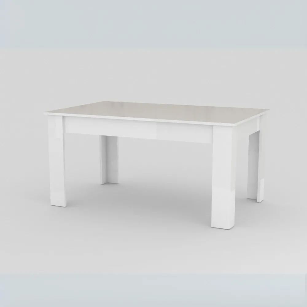 Consolle Allungabile 140x90x75 cm Bianco Laccato Lucido - Eleganza per la Zona Giorno - Ancona