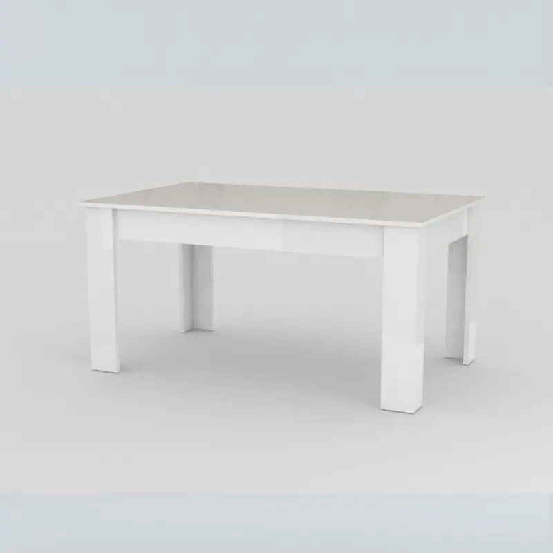 Consolle Allungabile 140x90x75 cm Bianco Laccato Lucido - Eleganza per la Zona Giorno - Ancona