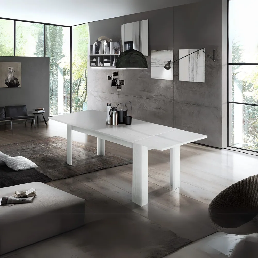 Consolle Allungabile 140x90x75 cm Larice Bianco - Eleganza per la Zona Giorno - Ancona