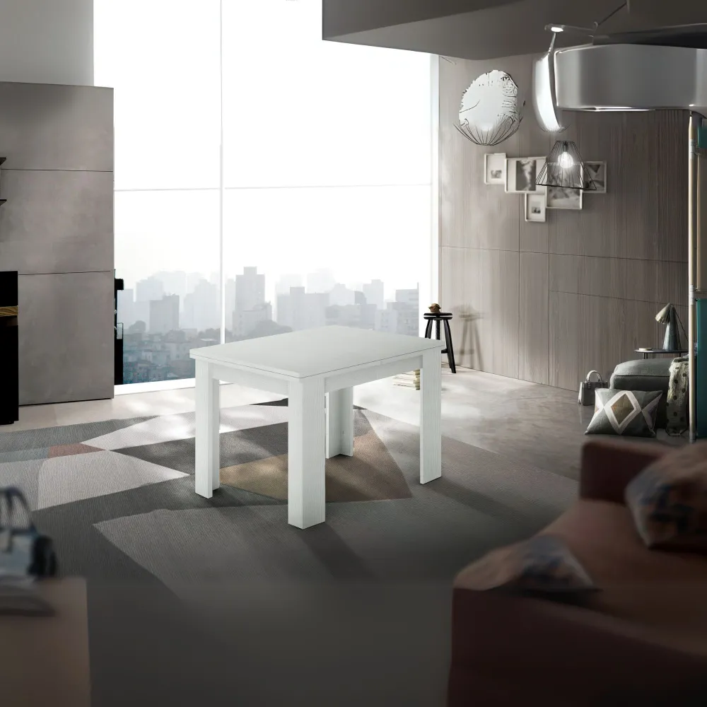 Consolle Allungabile 90x90x75 cm Larice Bianco - Eleganza e Funzionalità per la Zona Giorno - Ancona