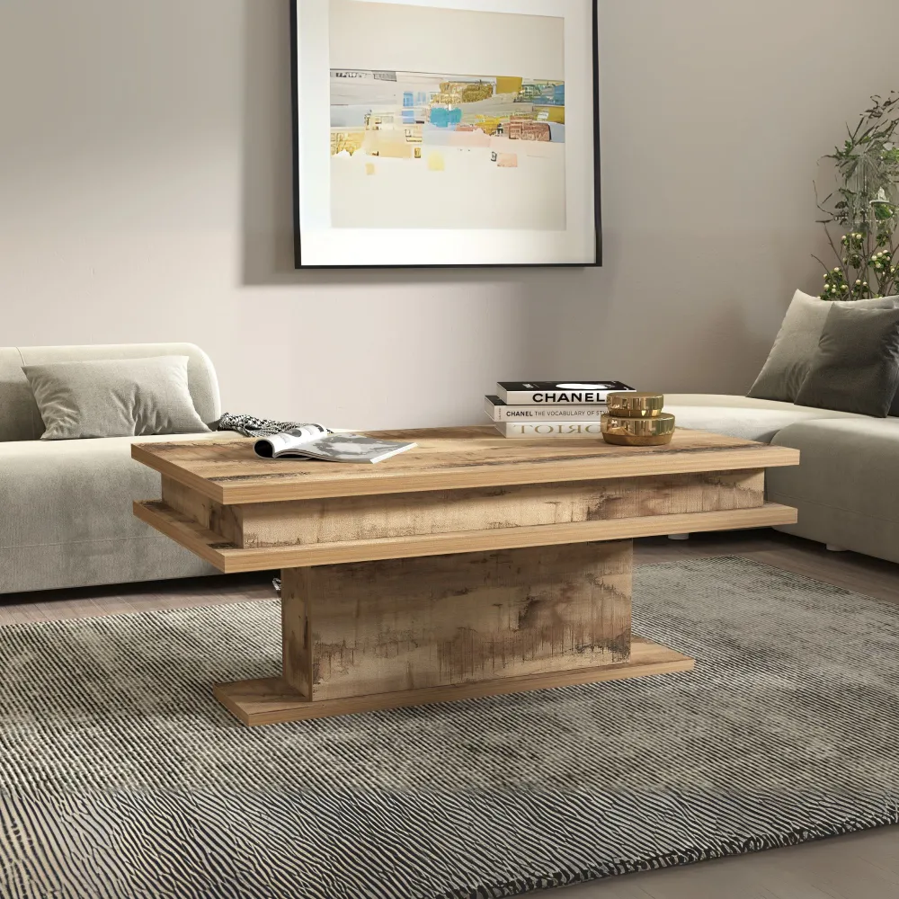 Tavolino da Salotto 100x55x42 cm Acero Pereira - Eleganza e Stile per la Tua Zona Giorno - Boss
