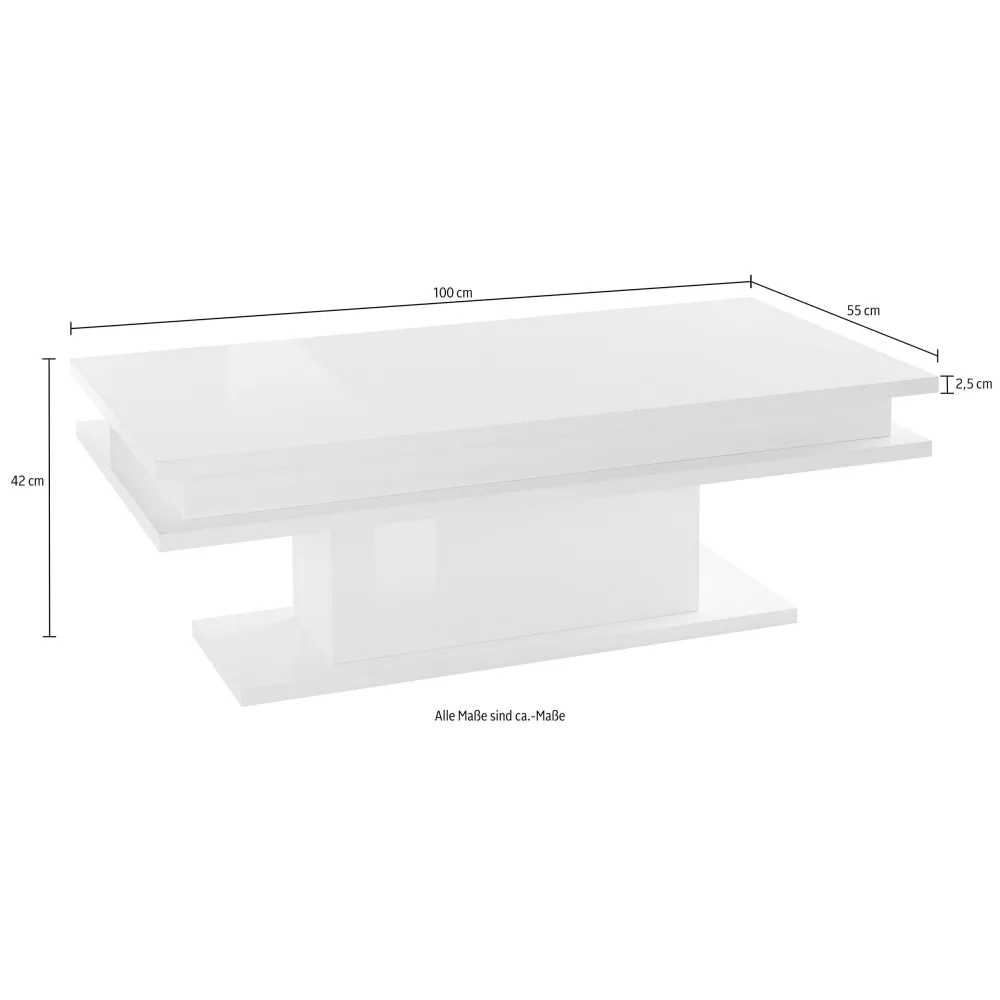Tavolino da Salotto 100x55x42 cm Antracite Opaco con Design Moderno - Boss 2