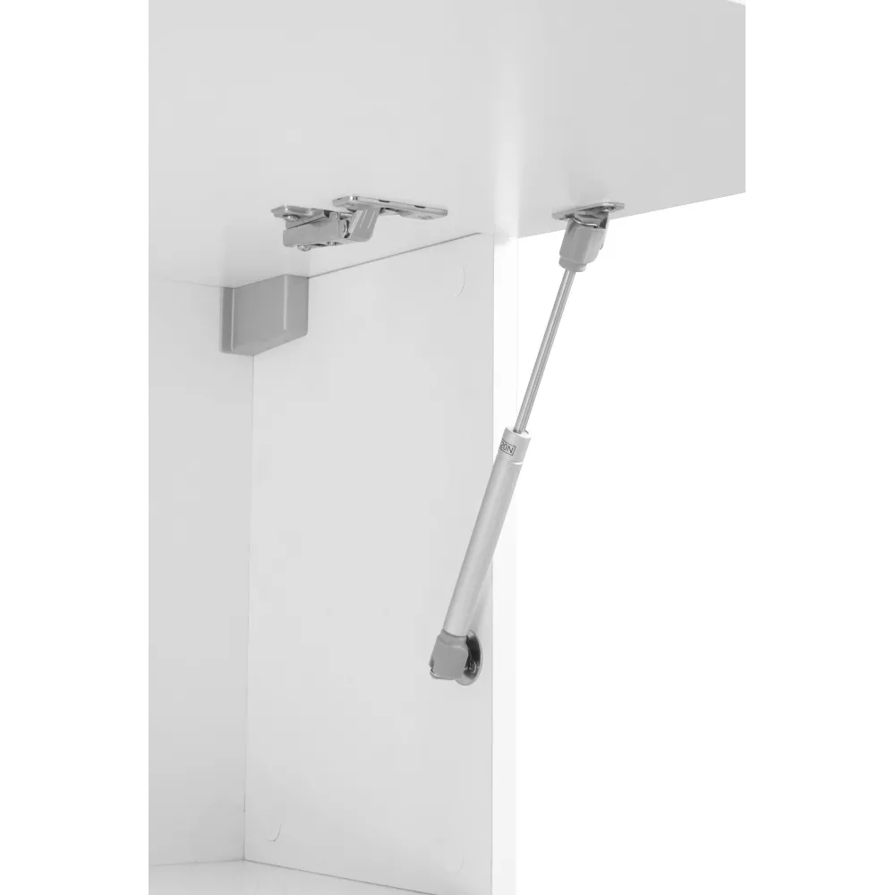 Parete Attrezzata 340x30x180 cm Bianco Laccato Lucido con Design Moderno per Zona Giorno - York