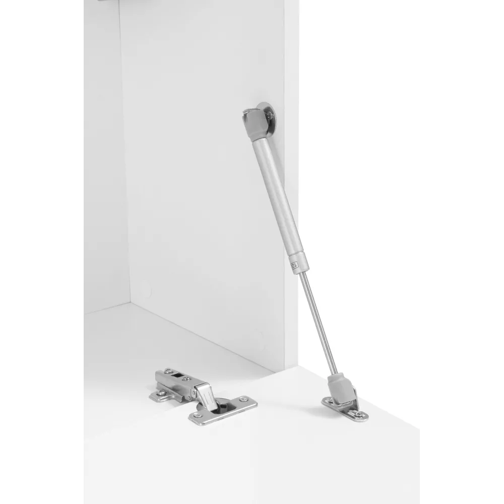 Parete Attrezzata 340x30x180 cm Bianco Laccato Lucido con Design Moderno per Zona Giorno - York