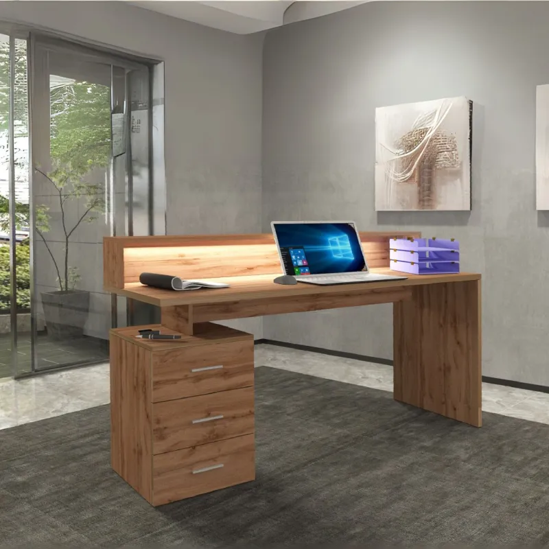 Scrivania Ufficio 160x60x90 cm Wotan con Design Moderno e Funzionale - New Luna