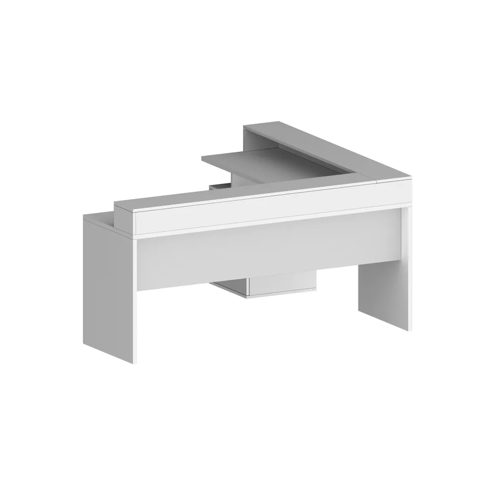 Scrivania Ufficio 160x60x90 cm Bianco Laccato Lucido con Design Moderno - New Luna