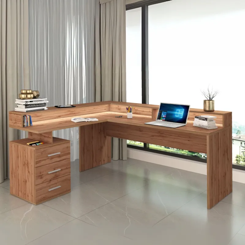 Scrivania Ufficio 160x60x90 cm Wotan con Design Moderno e Funzionale - New Luna
