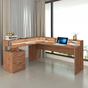 Scrivania Ufficio 160x60x90 cm Wotan con Design Moderno e Funzionale - New Luna
