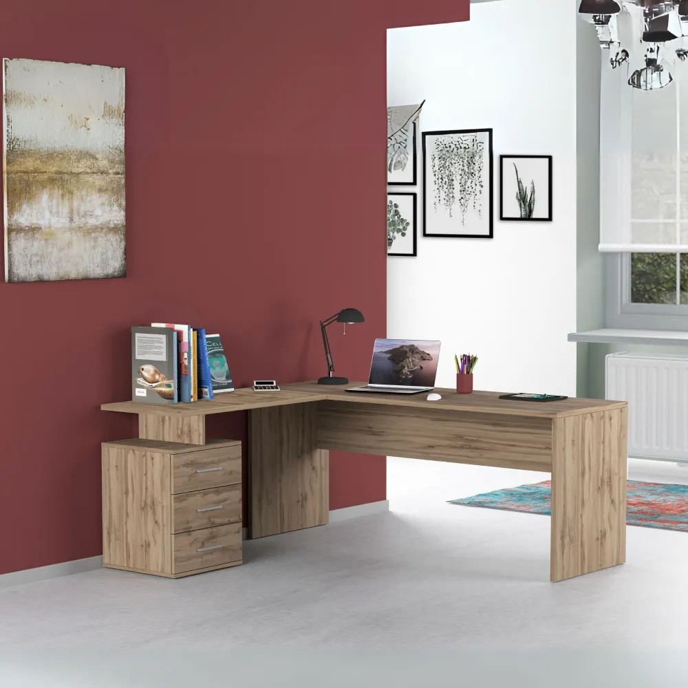 Scrivania Ufficio 180x60x75 cm Wotan con Design Elegante e Funzionale - New Luna