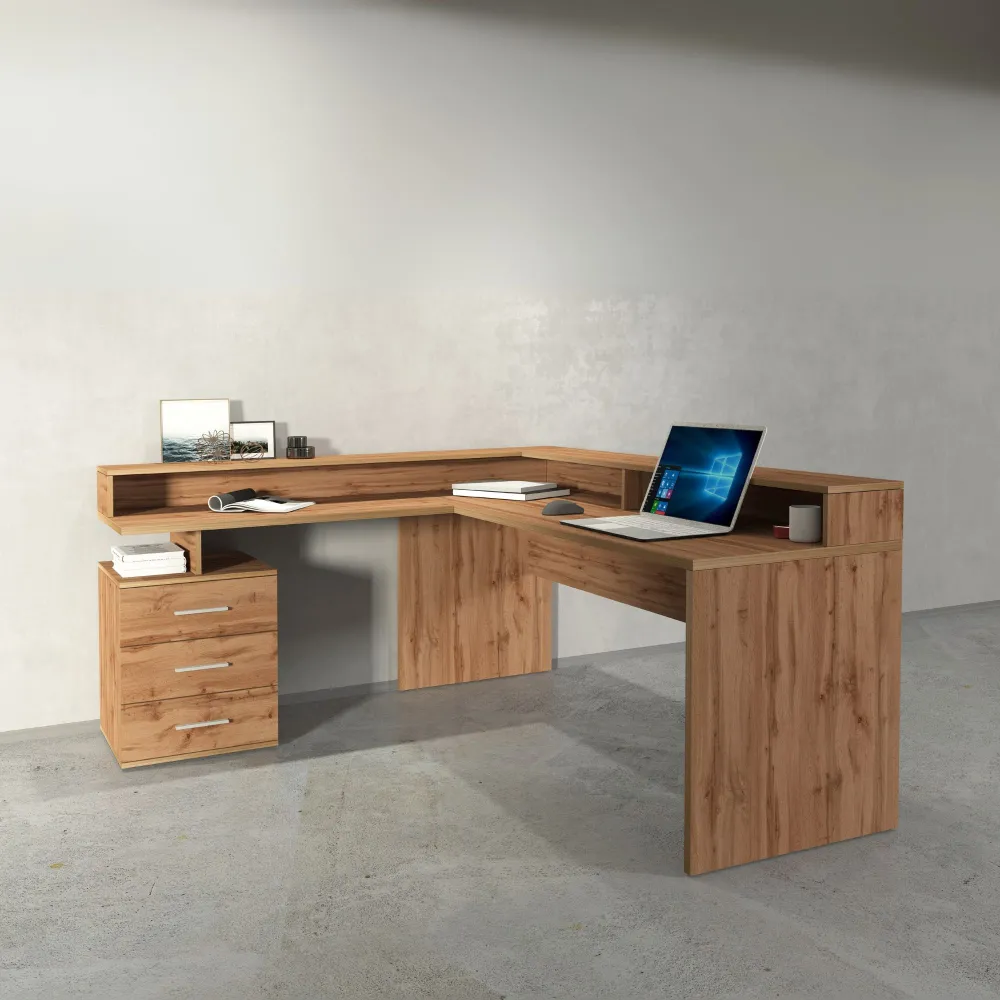 Scrivania Ufficio 160x60x90 cm Wotan con Design Moderno e Funzionale - New Luna 2
