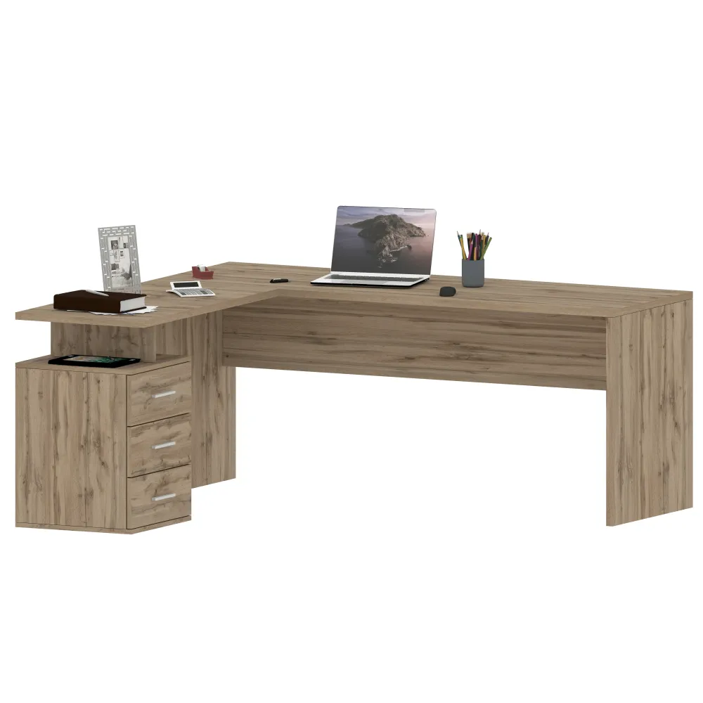 Scrivania Ufficio 180x60x75 cm Wotan con Design Elegante e Funzionale - New Luna