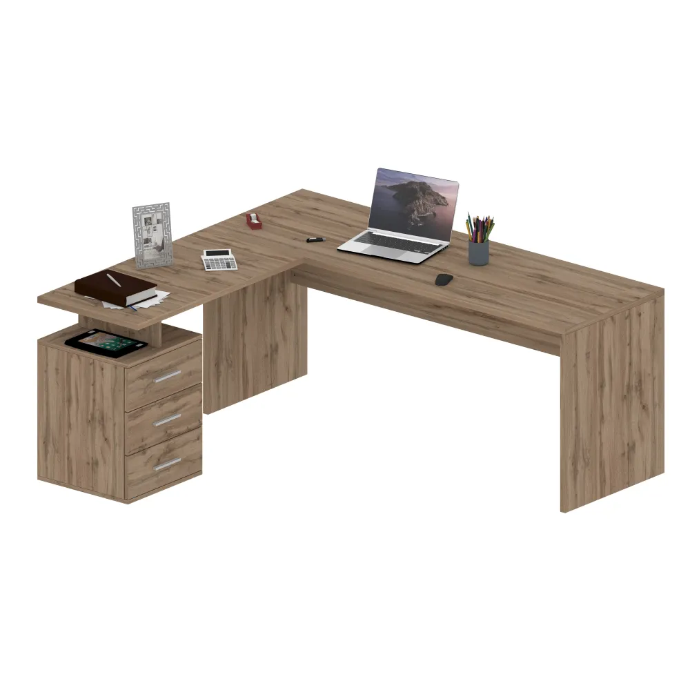 Scrivania Ufficio 180x60x75 cm Wotan con Design Elegante e Funzionale - New Luna