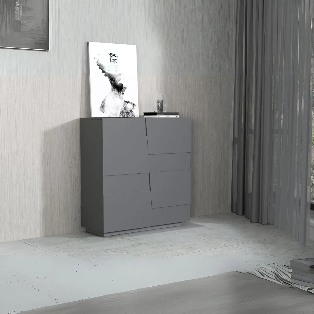 Libreria Zona Giorno 120x44x126 cm Antracite Opaco con Design Moderno - Urban 2