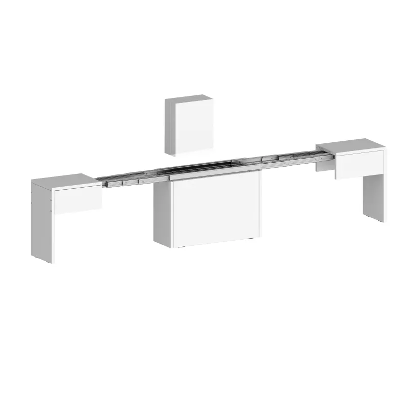 Consolle Allungabile 66x25x45 cm Bianco Laccato Lucido - Eleganza per la Zona Giorno - Primavera