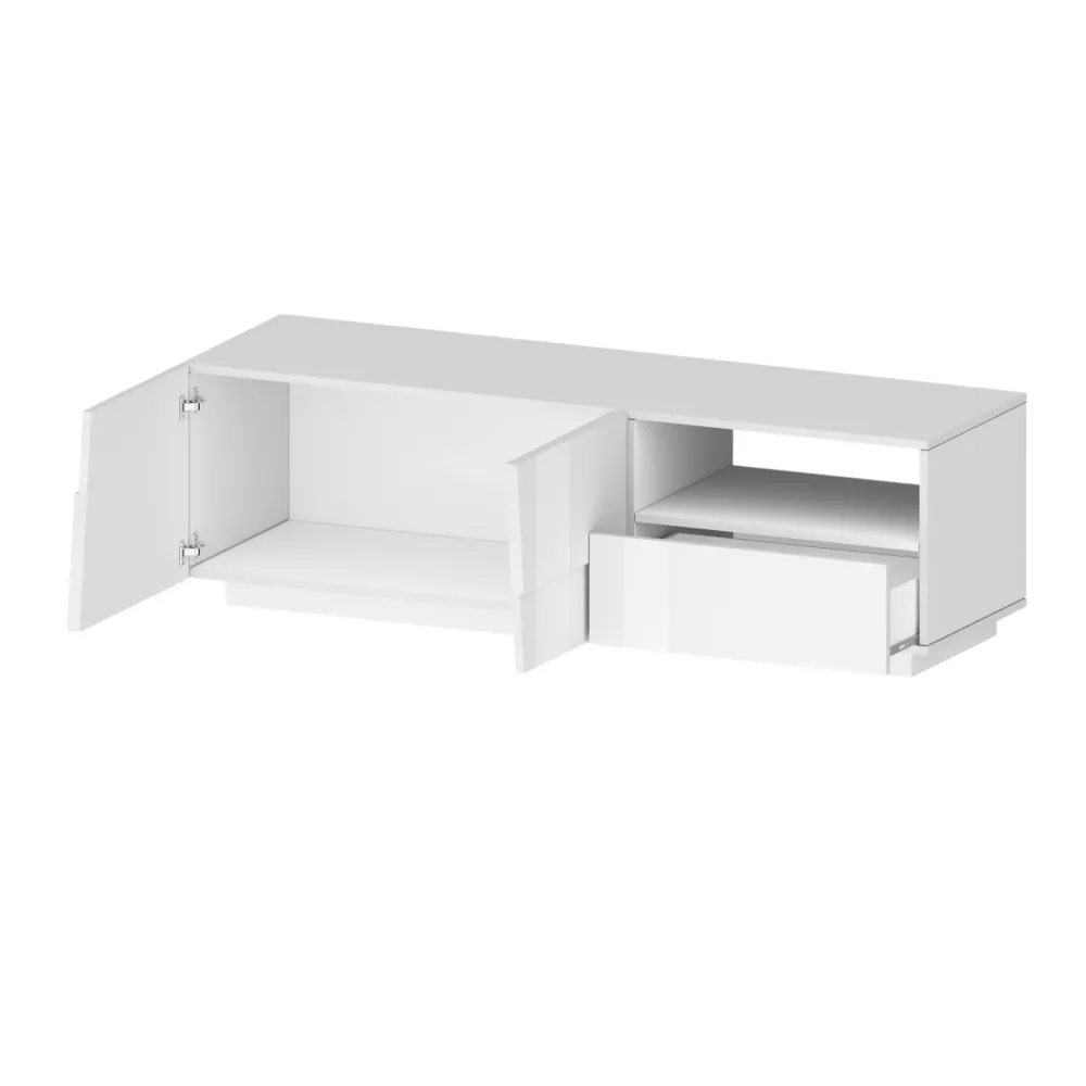 Porta TV 150 cm Bianco Laccato Lucido con Design Moderno per Zona Giorno - Urban 2