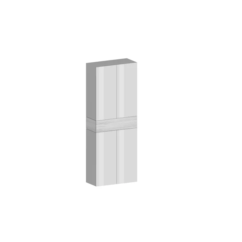 Scarpiera 76x35x200 cm Bianco Laccato Lucido/Larice - Design Elegante e Funzionale - Velvet