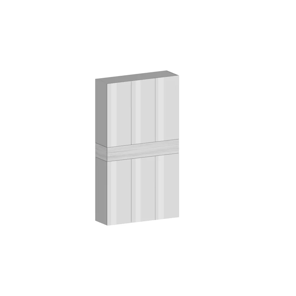 Scarpiera 114x35x200 cm Bianco Laccato Lucido con Dettagli Larice: Eleganza e Funzionalità - Velvet