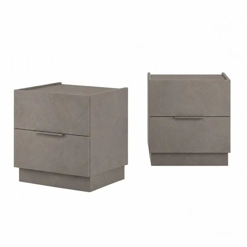 Comodino singolo 50x52x42 Bronzo con maniglia in tinta - MUSA