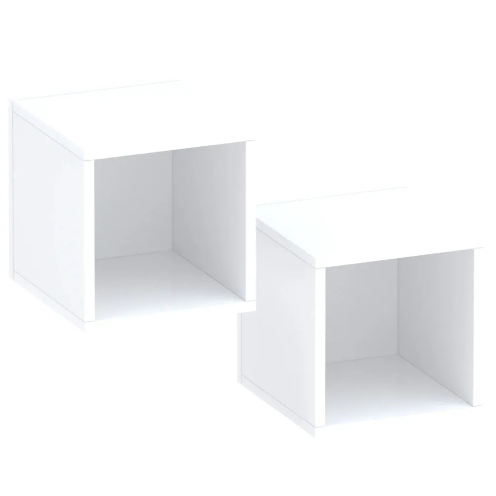 Coppia elementi a giorno Bianco 28x30x29 cm in melaminico - ETERNITY