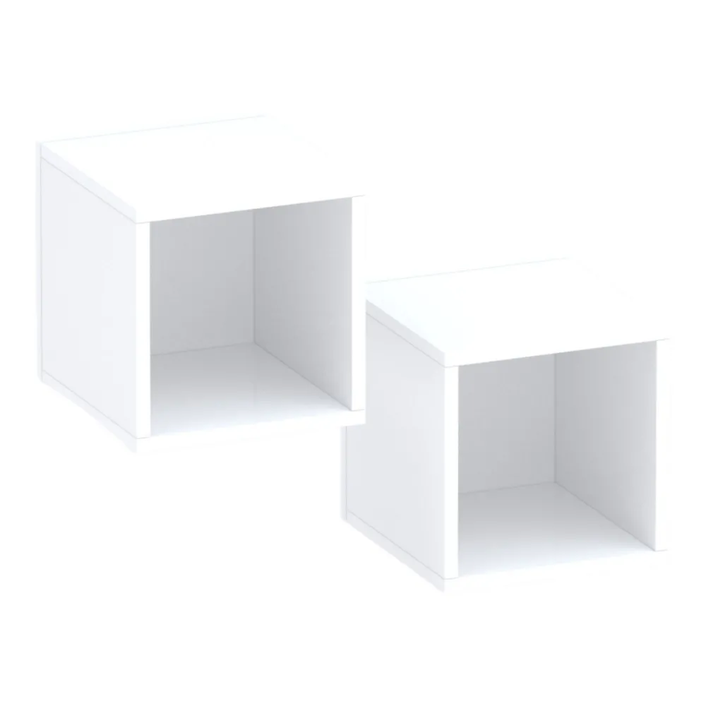 Coppia elementi a giorno Bianco 28x30x29 cm in melaminico - ETERNITY