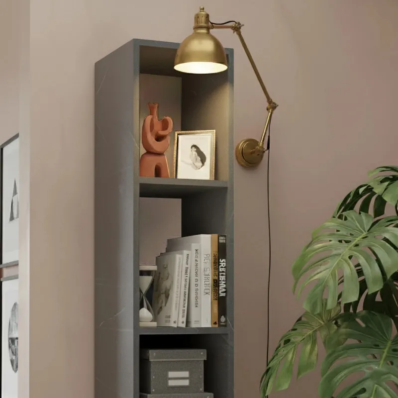 Libreria a giorno Piombo 28x28x186 cm in melaminico - ETERNITY
