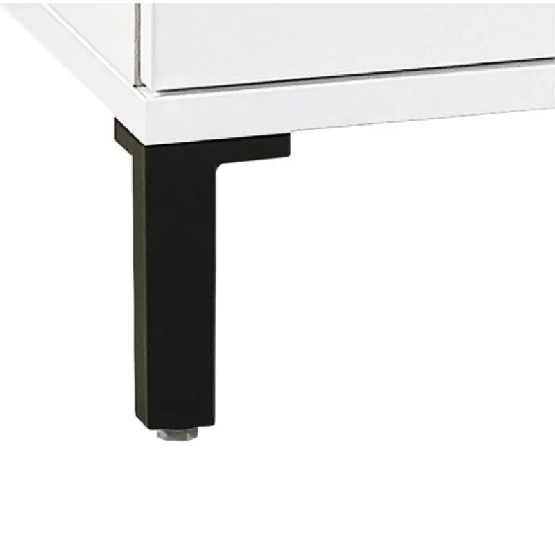 Madia 4 ante e 1 ripiano 184x40x84,3 cm bianco lucido e antracite - ALBERT