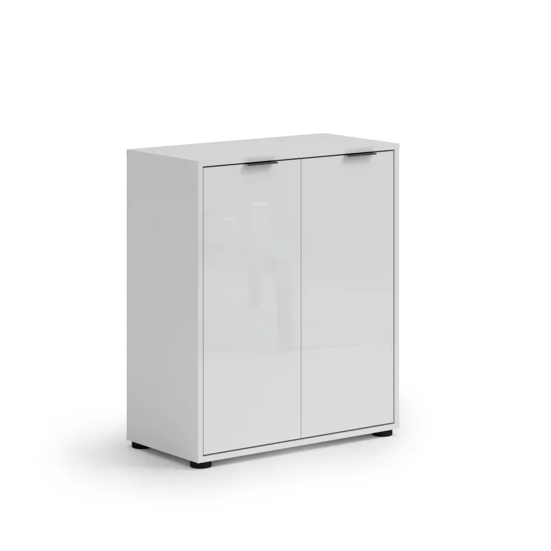 Scarpiera bassa 5 ripiani 72,5x36x86 cm bianco lucido - JOKER
