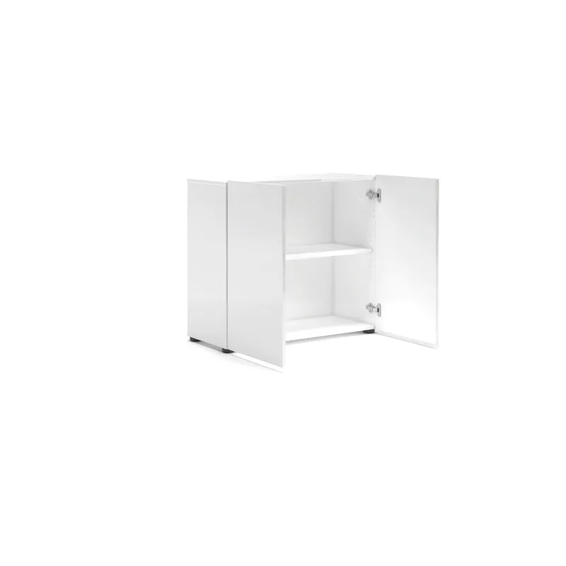 Madia 2 ante e 1 ripiano 90x38x79 cm bianco lucido - MASTER