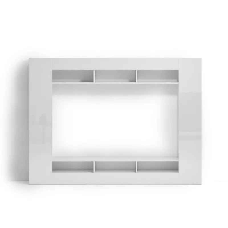 Parete attrezzata 216x34x159 cm bianco lucido - KIMI