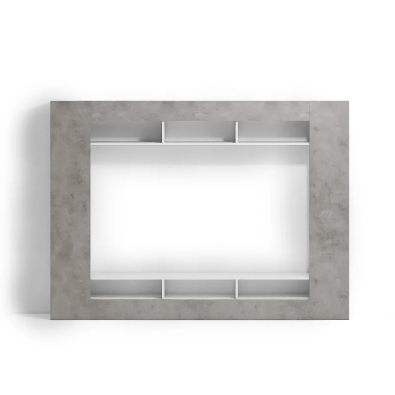 Parete attrezzata 216x34x159 cm cemento - KIMI