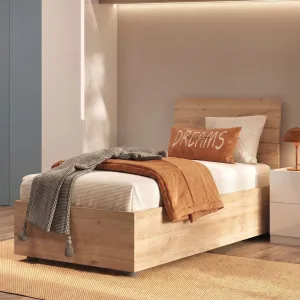 Letto singolo 80 cm effetto legno cadiz - 91x207x101 cm - ARONA
