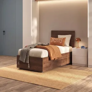 Letto singolo 80 cm effetto legno mercure - 91x207x101 cm - ARONA